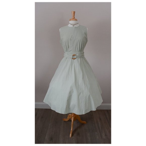 Modcloth 60s Vintage A-line Mint Sleeveless Dress - Picture 1 of 6